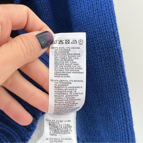 Reiss Brittany Wool Cashmere Turtleneck Sweater Size Small Chunky Knit - Picture 10 of 10